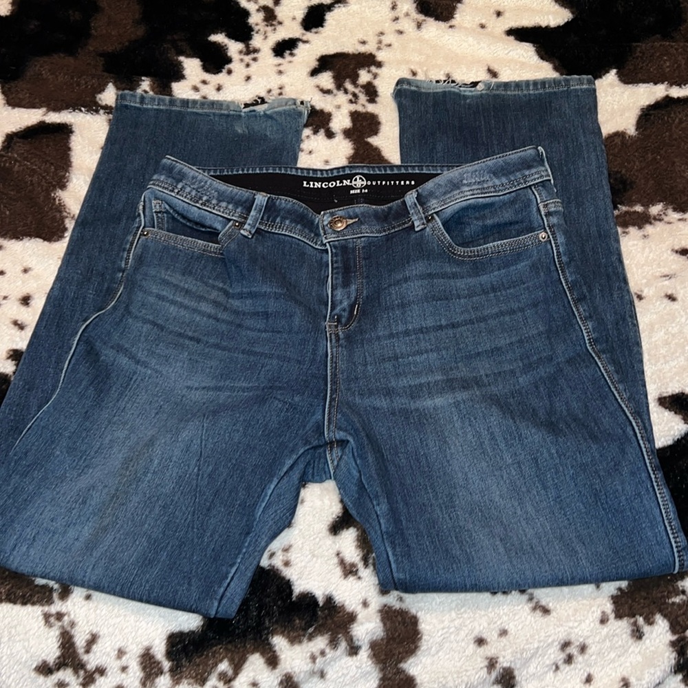 Womens Lincoln Outfitters Fleece lined boot cut jeans